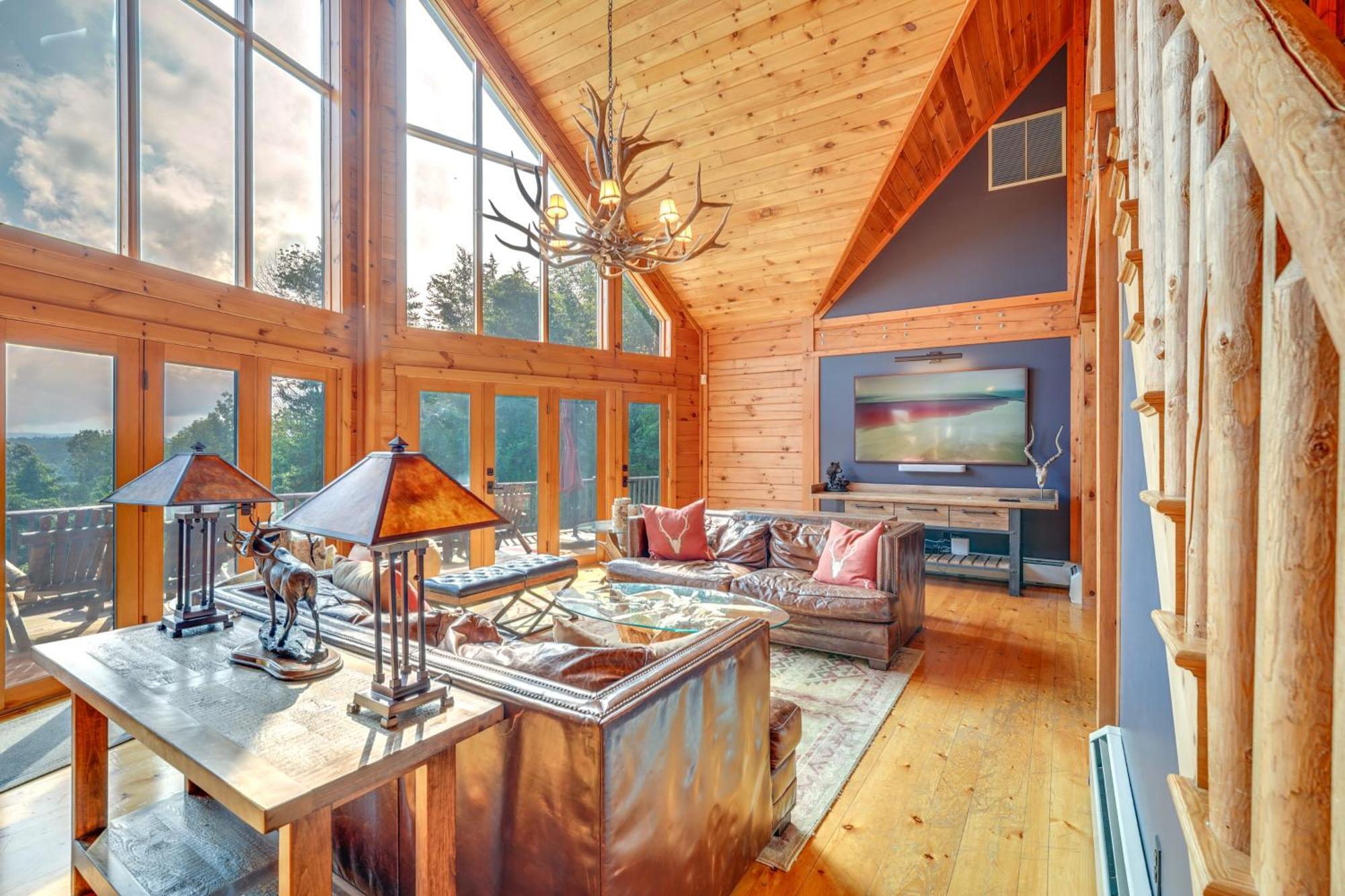 Blairstown Luxury Log Cabin With Ev Charger And Mtn Views! מראה חיצוני תמונה