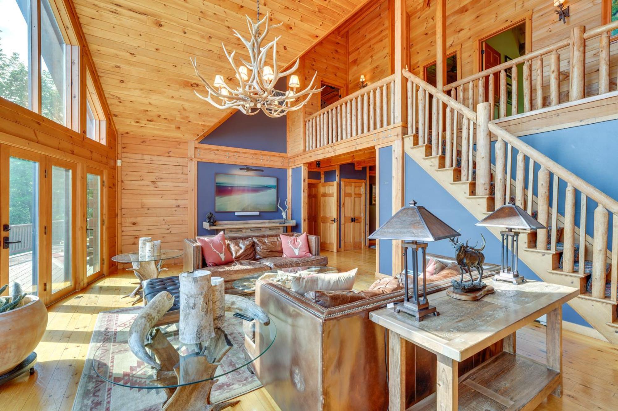 Blairstown Luxury Log Cabin With Ev Charger And Mtn Views! מראה חיצוני תמונה
